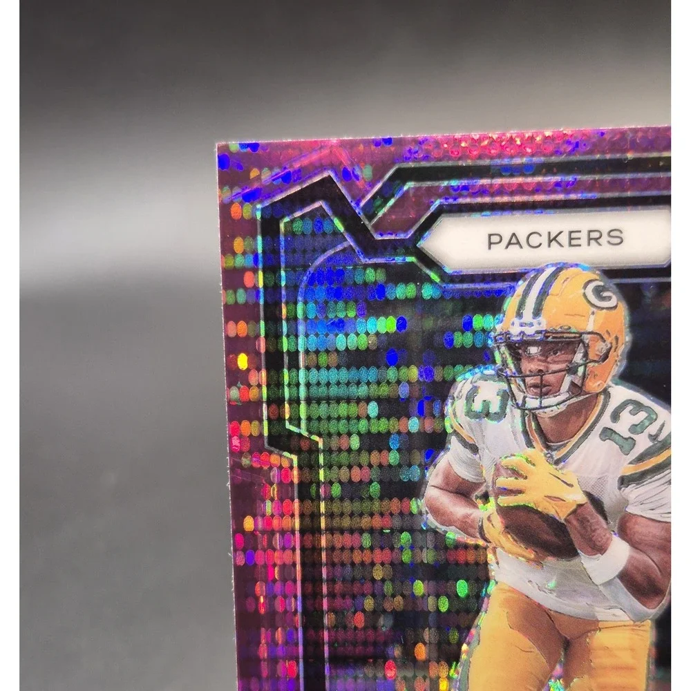 2023 Panini Prizm Dontayvion Wicks #333  Rookie Purple Pulsar (RC) GB Packers